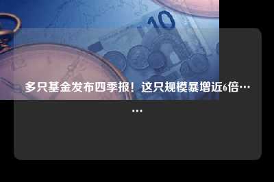 多只基金发布四季报！这只规模暴增近6倍……